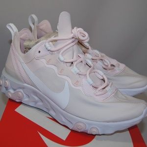 New Women's Nike React Element 55 Size 8 Pale Pink
